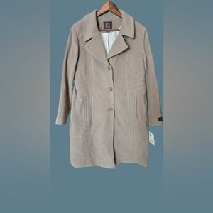 NWT Anne Klein Womans Casmere/Wool Blend Dress Coat